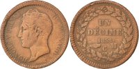 Monaco Decime Coin, Honore V, Copper, KM:97.1 -