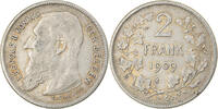 Belgium 2 Francs, 2 Frank Coin, Silver, KM:59 -