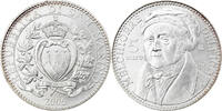 San Marino 5 Euro Melchiorre Delfico, Rome, Silver, KM:472 -