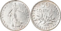 France 50 Centimes Coin, Semeuse, Paris, Silver, KM:854 -