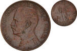 Italy 2 Centesimi Coin, Vittorio Emanuele III, Rome, Bronze -