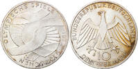GERMANY - FEDERAL REPUBLIC 10 Mark Coin, Hambourg, Silver -