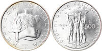 Italy 500 Lire Coin, Rome, Los Angeles Olympics, Silver -