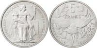 New Caledonia 5 Francs Coin, Paris, Aluminum, KM:E10 -