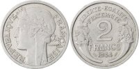 France 2 Francs Coin, Morlon, Aluminum, KM:886a.1 -