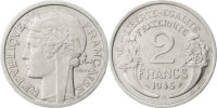 France 2 Francs Coin, Morlon, Beaumont le Roger, Aluminum -