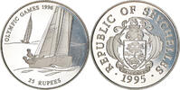 Seychelles 25 Rupees Coin, Olympic Games 1996, BE, Silver -