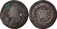 France Decime Coin, Dupré, Paris, Bronze, KM:644.1 -