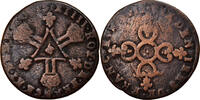 France Six deniers dits dardenne Coin, Louis XIV, Montpellier, Frappe -