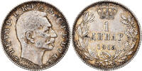 Serbia Dinar Coin, Peter I, Paris, Silver, KM:25.3 -
