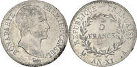 France 5 Francs Coin, Napoleon I, Paris, Silver, KM:650.1 -
