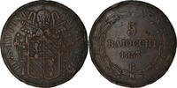 ITALIAN STATES 5 Baiocchi Coin, PAPAL STATES, Pius IX, Bologna -