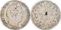 France 5 Francs Coin, Louis-Philippe, Lille, Silver -