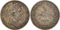 France 5 Francs Coin, Louis-Philippe, Lille, Silver -