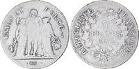 France 5 Francs Coin, Union et Force, Bayonne, Silver -