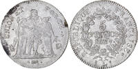 France 5 Francs Coin, Union et Force, Bayonne, Silver -