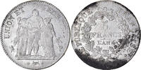 France 5 Francs Coin, Union et Force, Paris, Silver, KM:639.1 -