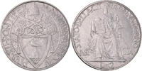 VATICAN CITY 2 Lire Coin, Pius XII, Roma, Stainless Steel -