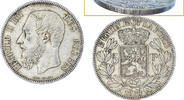 Belgium 5 Francs, 5 Frank Coin, Leopold II, Fautée / Error -
