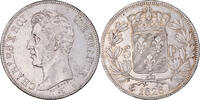 France 5 Francs Coin, Charles X, Paris, Silver, KM:720.1 -