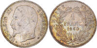 France Franc Coin, Napoleon III, Paris, Silver, KM:779.1 -