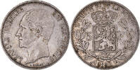 Belgium 5 Francs, 5 Frank Coin, Leopold I, Silver, KM:17 -