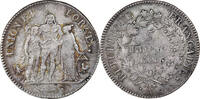 France 5 Francs Coin, Union et Force, Paris, Silver -