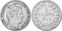 France 5 Francs Coin, Louis-Philippe, Nantes, Silver -