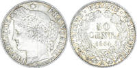 France 50 Centimes Coin, Cérès, Paris, Silver, KM:834.1 -