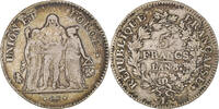 France 5 Francs Coin, Union et Force, Bayonne, Silver -
