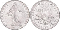 France 50 Centimes Coin, Semeuse, Paris, Silver, KM:854 -
