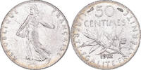 France 50 Centimes Coin, Semeuse, Paris, Silver, KM:854 -