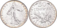 France 50 Centimes Coin, Semeuse, Paris, Silver, KM:854 -