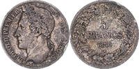 Belgium 5 Francs, 5 Frank Coin, Leopold I, Silver, KM:3.2 -