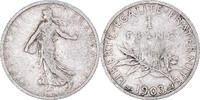 France Franc Coin, Semeuse, Paris, Silver, KM:844.1 -