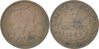 France 2 Centimes Coin, Dupuis, Bronze, KM:841, Gadoury:107 -
