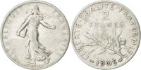 France 2 Francs Coin, Semeuse, Silver, KM:845.1, Gadoury:532 -