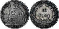 FRENCH INDO-CHINA 10 Cents Coin, Paris, Silver, KM:16.1 -