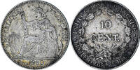 FRENCH INDO-CHINA 10 Cents Coin, Paris, Silver, KM:16.1 -