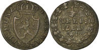 German States 1/4 Kreuzer Coin, NASSAU, Wilhelm, Wiesbaden -