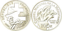 France 100 Francs Coin, Jean Moulin, BE, Silver, KM:1023 -