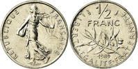 France 1/2 Franc Coin, Semeuse, Paris, Nickel, KM:931.1 -