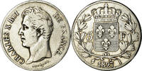 France 5 Francs Coin, Charles X, Limoges, Silver, KM:728.6 -