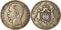 France 5 Francs Coin, Napoleon III, Napoléon III, Strasbourg -
