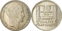 France 10 Francs Coin, Turin, Paris, Silver, KM:878 -