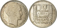 France 10 Francs Coin, Turin, Paris, Silver, KM:878 -
