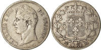 France 5 Francs Coin, Charles X, Toulouse, Silver, KM:728.9 -