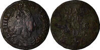France Liard Coin, Louis XIV, Liard de France au buste juvénile, deuxième type -