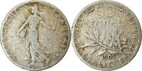 France 50 Centimes Coin, Semeuse, Paris, Silver, KM:854 -