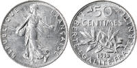 France 50 Centimes Coin, Semeuse, Paris, Silver, KM:854 -